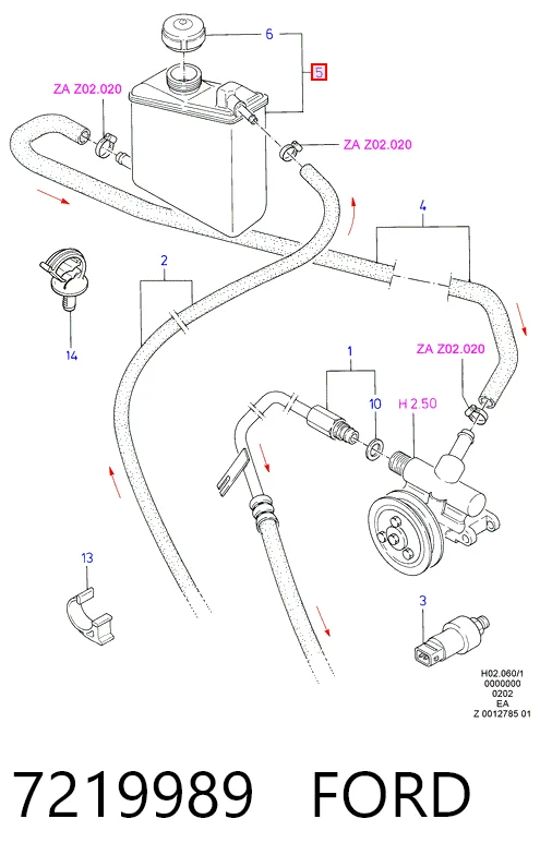 Бачок насоса ГУР Ford Escort VII хэтчбек (GAL, AAL, ABL) (1995 - 1998) цена, от 13.02 USD