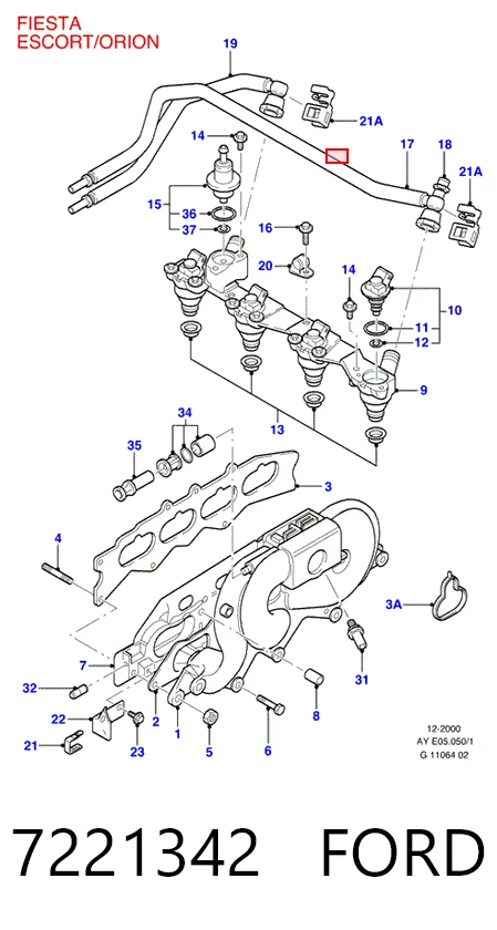 Дроссельная заслонка в сборе Ford Escort VI хэтчбек (GAL) (1992 - 1995) цена, от 910.10 USD