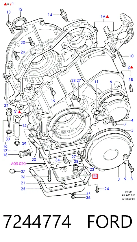 Фильтр коробки автомат Ford Fiesta COURIER фургон (J5S, J3S) (1996 - 2002) цена, от 33.19 USD
