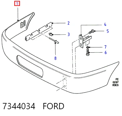 Задний бампер на Ford Scorpio II GFR, GGR