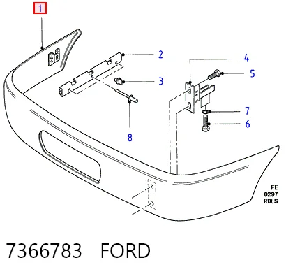 Бампер задний Ford Scorpio II седан (GFR, GGR) (1994 - 1998) цена, от 620.95 USD
