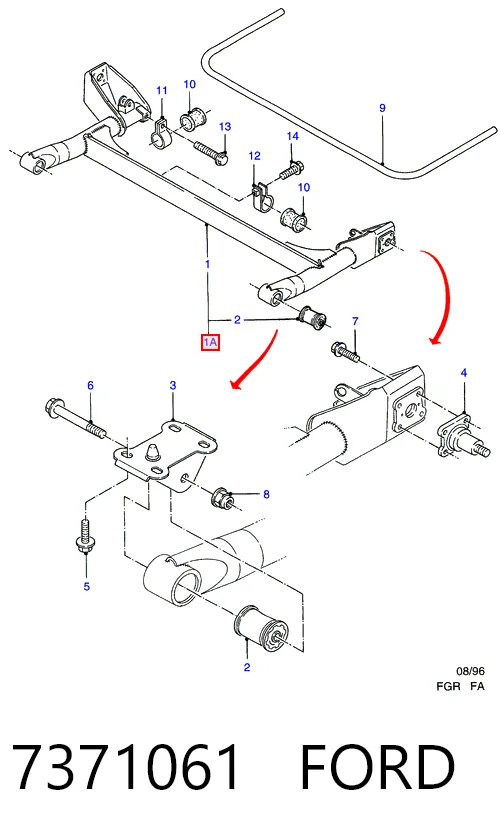 Подрамник задней подвески на Ford Escort VII GAL, AAL, ABL