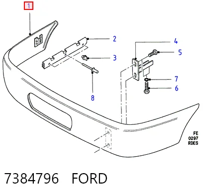 Бампер задний Ford Scorpio 2 GFR, GGR
