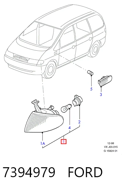  Поворотник левый Ford Galaxy 