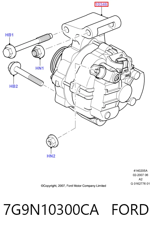 7G9N10300CA Ford Генератор автомобильный