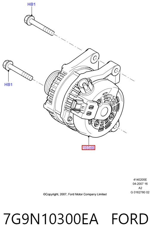 7G9N10300EA Ford Генератор автомобильный