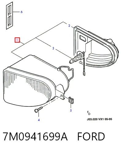  Фара противотуманная левая Ford Galaxy 