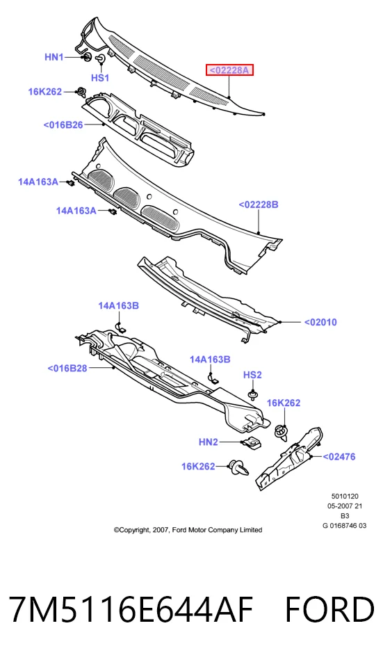 7M5116E644AF Ford