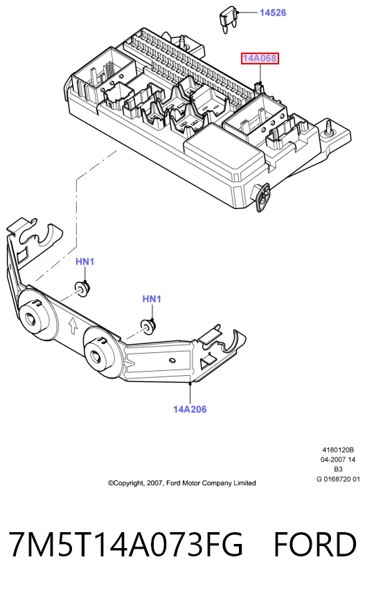 Монтажный блок предохранителей на Ford Focus II DA, FFS, DS