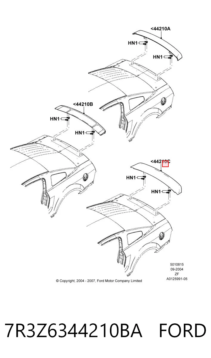 7R3Z6344210BA Ford Крыло на багажник