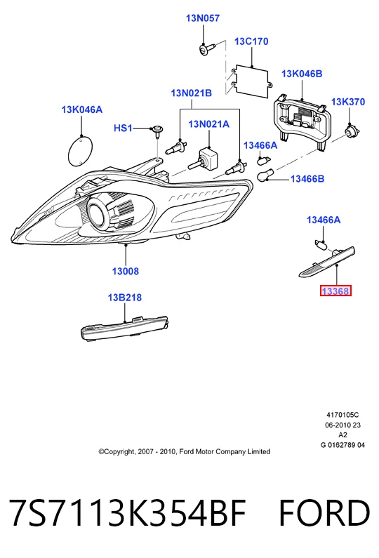 Левый указатель поворота Ford Mondeo IV седан (CA2) (2007 - 2014) цена, от 14.53 USD