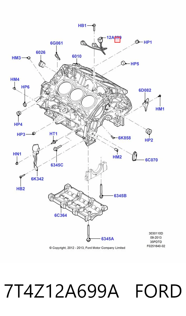 7T4Z12A699A Ford Датчик самовоспламенения