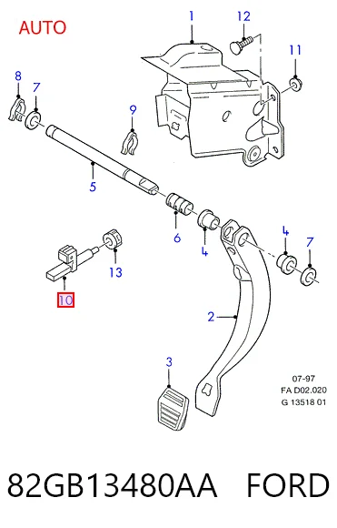82GB13480AA Ford Датчик тормоза