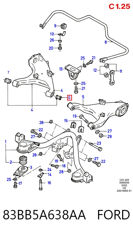 Сайлентблок переднего рычага 1556035S Formpart/Otoform