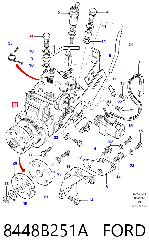 Насос топливный высокого давления (ТНВД) Ford Mondeo II седан (BFP) (1996 - 2000) цена, от 126.69 USD