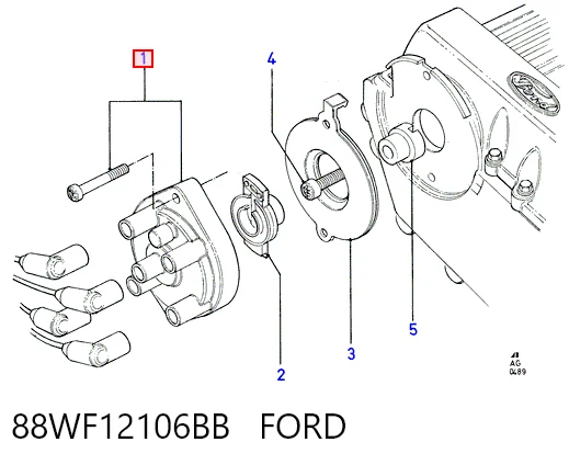 Крышка распределителя зажигания на Ford Transit IV E