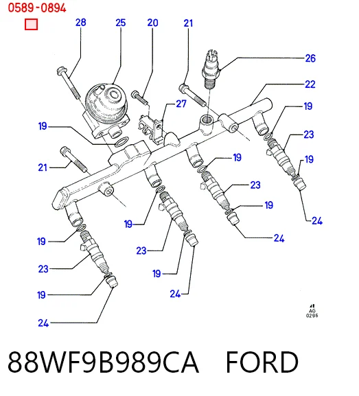 88WF9B989CA Ford Датчик положения дроссельной заслонки