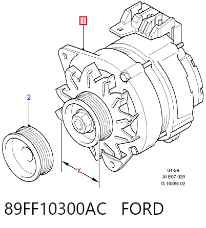 89FF10300AC Ford Генератор автомобильный