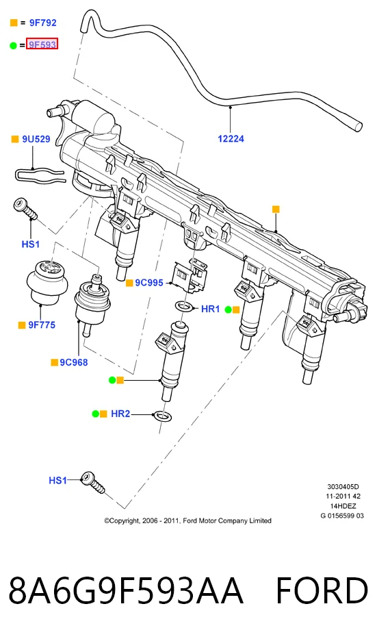  Топливные форсунки Ford Fiesta 