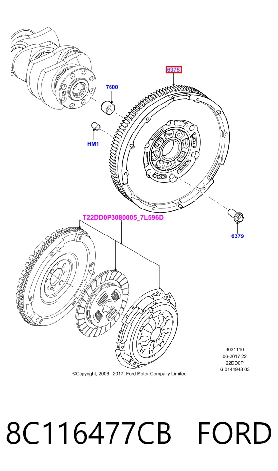 Маховик двигателя Ford Transit VI фургон (V347/8) (2006 - 2014) цена, от 163.34 USD