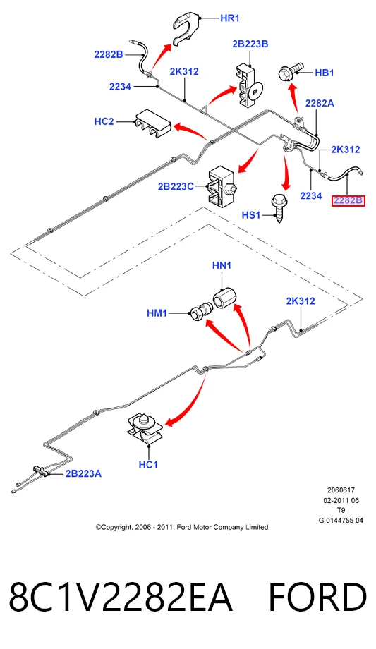 Купить F0453 Ties Задний тормозной шланг