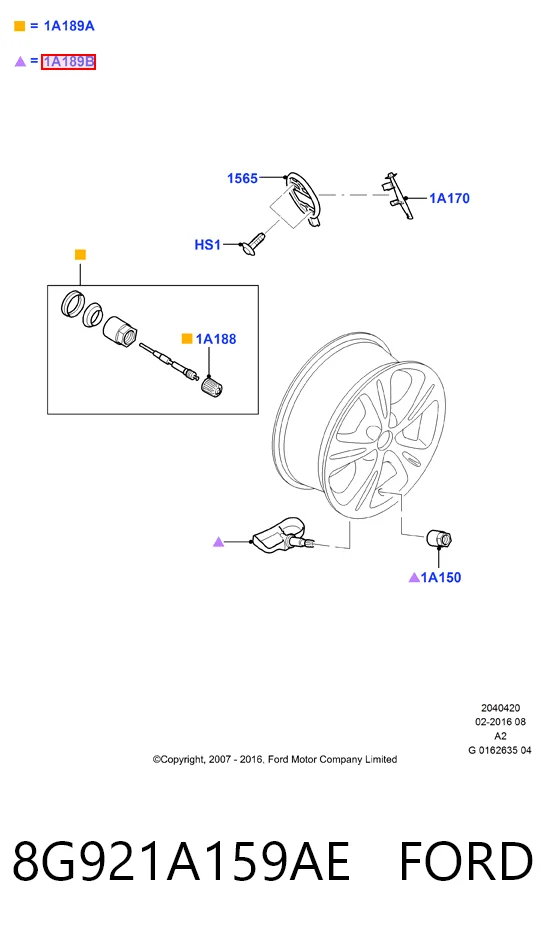 8G921A159AE Ford Манометр воздушный