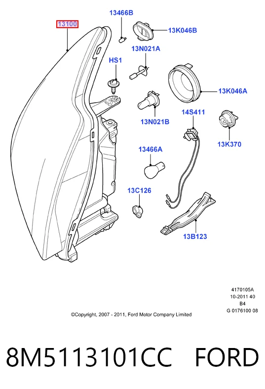 Левая фара HMP8M5113101CF Hmpx
