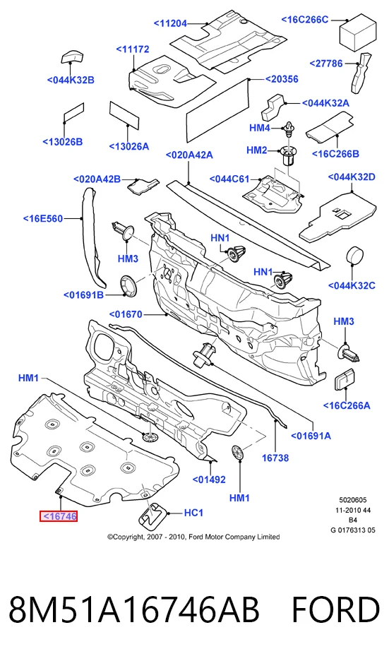 Обшивка капота Ford Focus II хэтчбек (DA, HCP, DP) (2004 - 2011) цена, от 25.42 USD