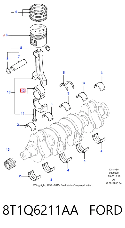 KL4320LC SMY Комплект подшипников скольжения