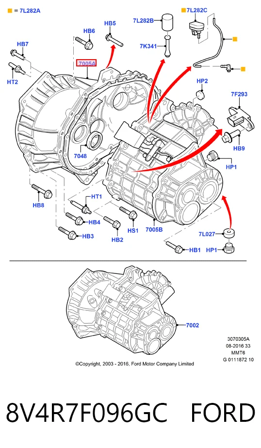 8V4R7F096GC Ford