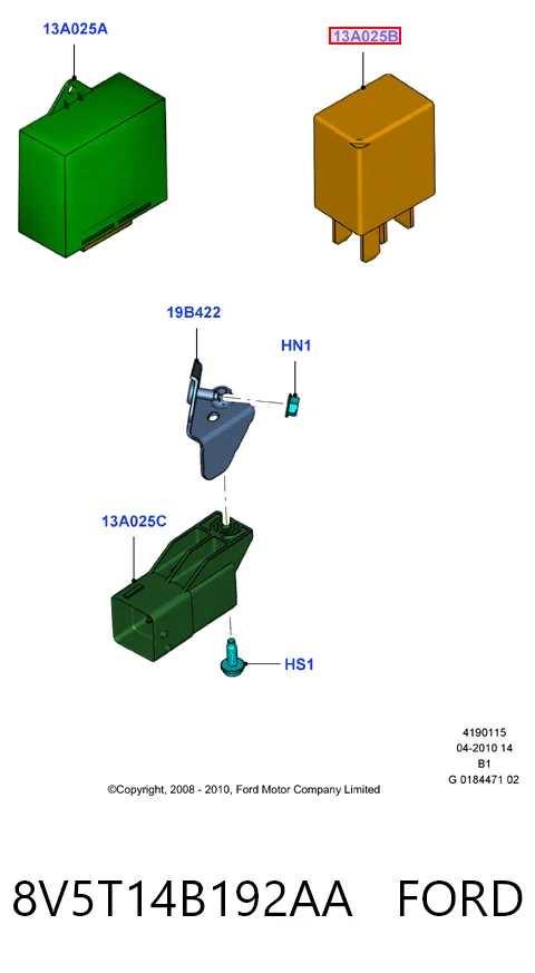 8V5T14B192AA Ford 