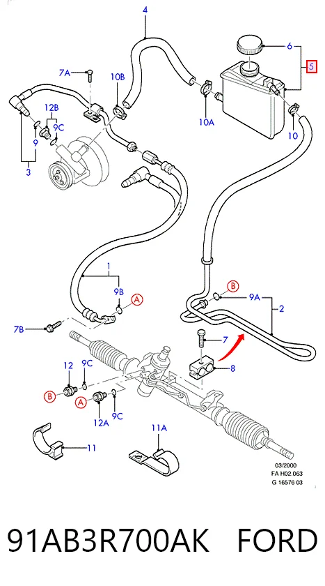 91AB3R700AK Ford Бак масляный