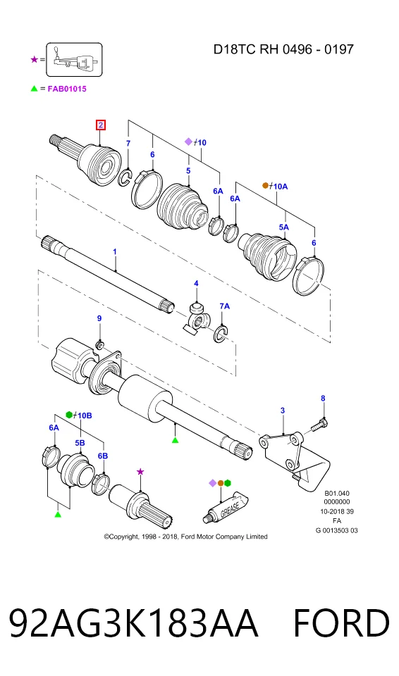 ШРУС наружный GKN-Spidan 302455