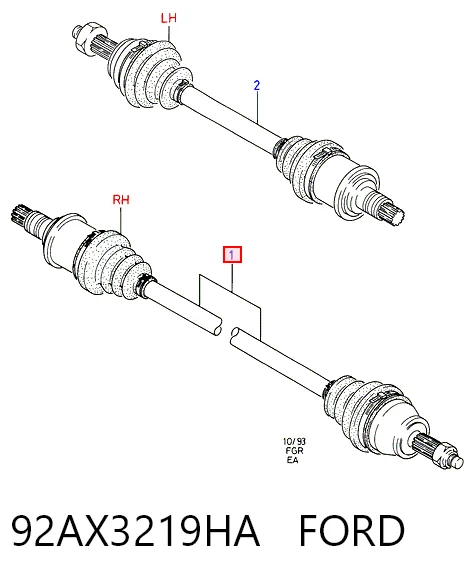 Купить Правая полуось Форд Эскорт VII GAL, AAL, ABL