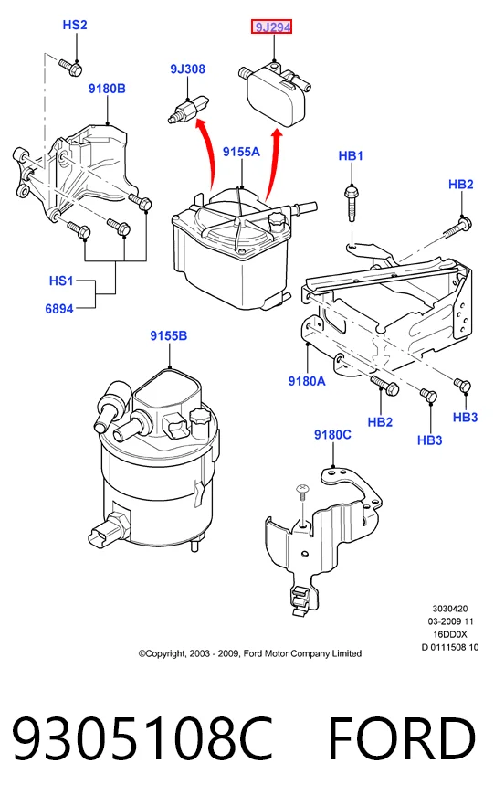 Блок подогрева топлива 9401904348 Fiat/Alfa/Lancia