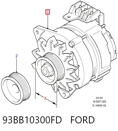 93BB10300FD Ford Генератор автомобильный