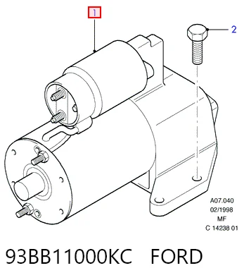 93BB11000KC Ford Стартер автомобиля