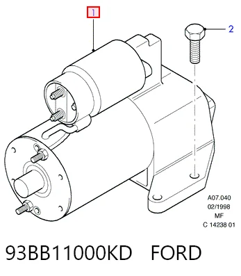 93BB11000KD Ford Стартер автомобиля