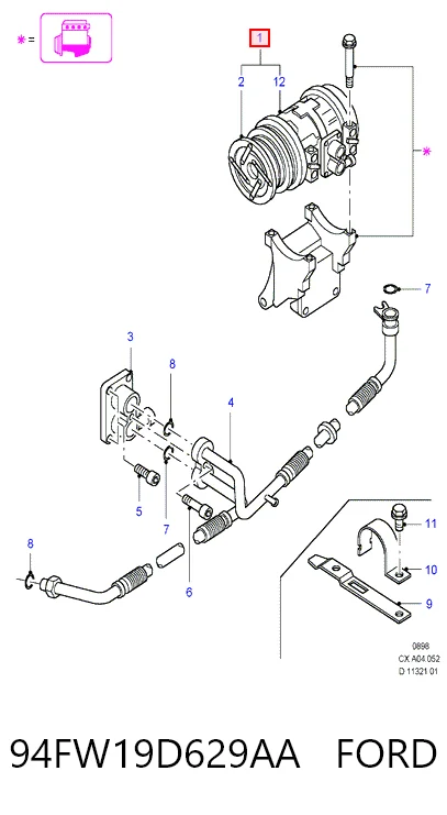 Купить Компрессор кондиционера Форд Фиеста Mk3 GFJ