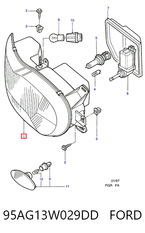 Правая блок фара TYC FP2530R12T цена, от 48.96 USD