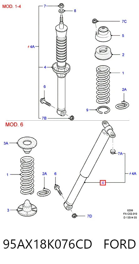 Стойка амортизатора задняя Daco 562543 цена, от 25.31 USD