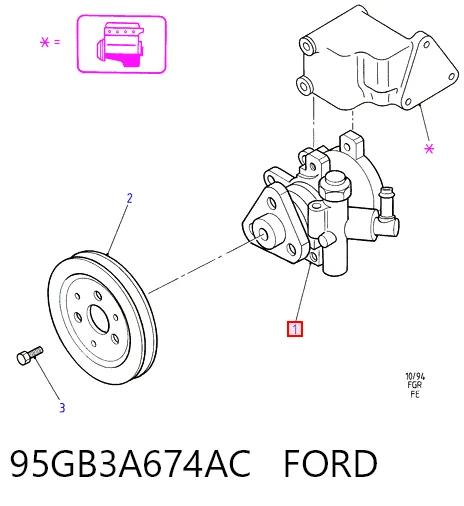 95GB3A674AC Ford ГУР руля