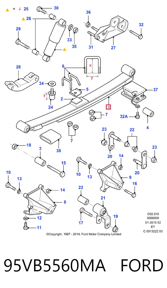 Рессора задняя SP420822 Raiso
