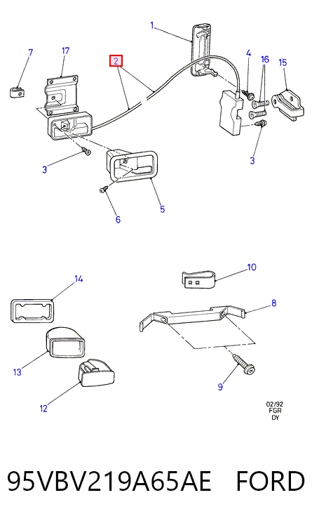 Замок двери передней левой Ford Transit 4 E