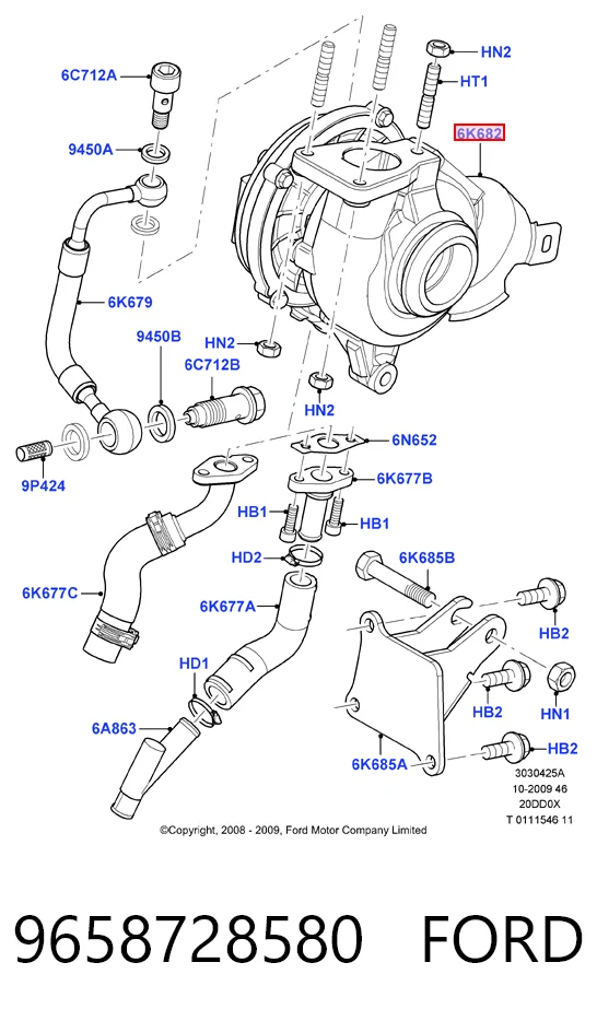9658728580 Ford Турбонаддув