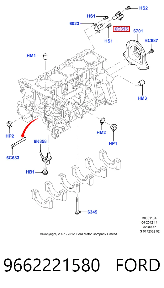 9662221580 Ford ДПКВ