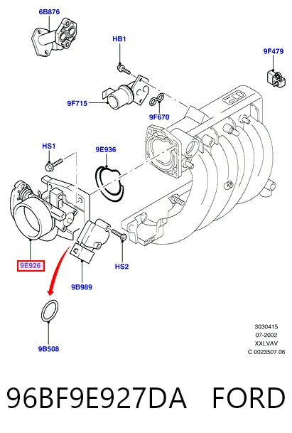 Дроссельная заслонка на Ford Ka  RBT