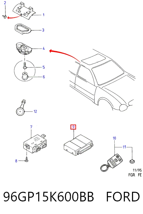 ЭБУ двигателем Ford Scorpio II седан (GFR, GGR) (1994 - 1998) цена, от 126.70 USD