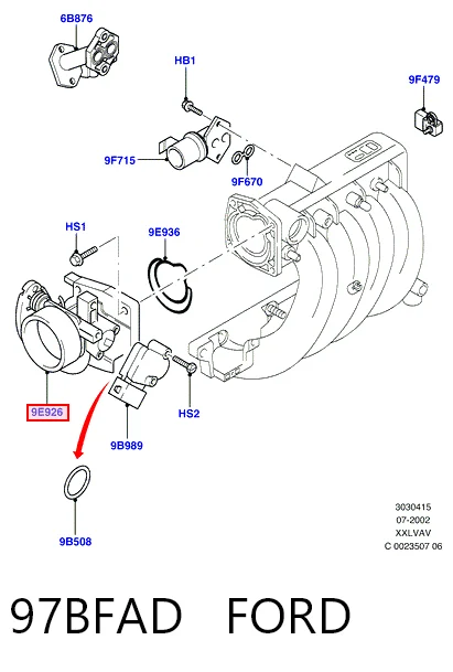 Дроссельная заслонка в сборе Ford Ka хэтчбек (RBT) (1996 - 2008) цена, от 19.84 USD