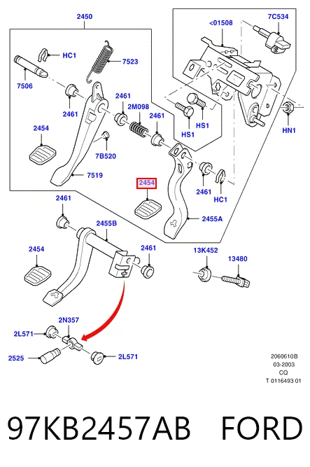 Накладка педали сцепления MKS2010 Meksan